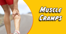 Coping with Muscle Cramps. Picture of a caucasian male grabbing the back of his calf.