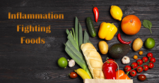 Foods for Fighting Inflammation. Picture of a variety of fresh fruits and vegetables.