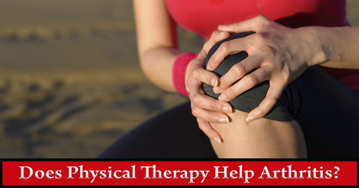 Can Physical Therapy Help with Middle Age Arthritis? Picture of a caucasian female holding onto her knee as if in pain.