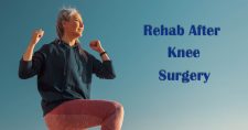 Rehabilitation Techniques for a Speedy Recovery After Knee Surgery. Picture of a caucasian female exercising.